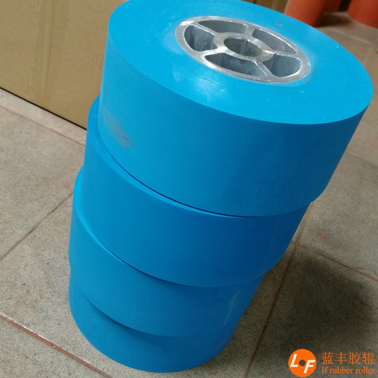 超大蓝色烫金胶轮 多个
